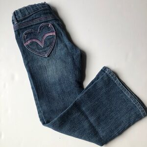 Levi's Blue Jeans with Pink Heart Design